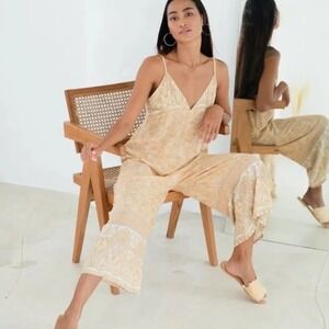 Fox and the Mermaid Aaliyah Jumpsuit Romper Citrine‎ Womens L XL NWT